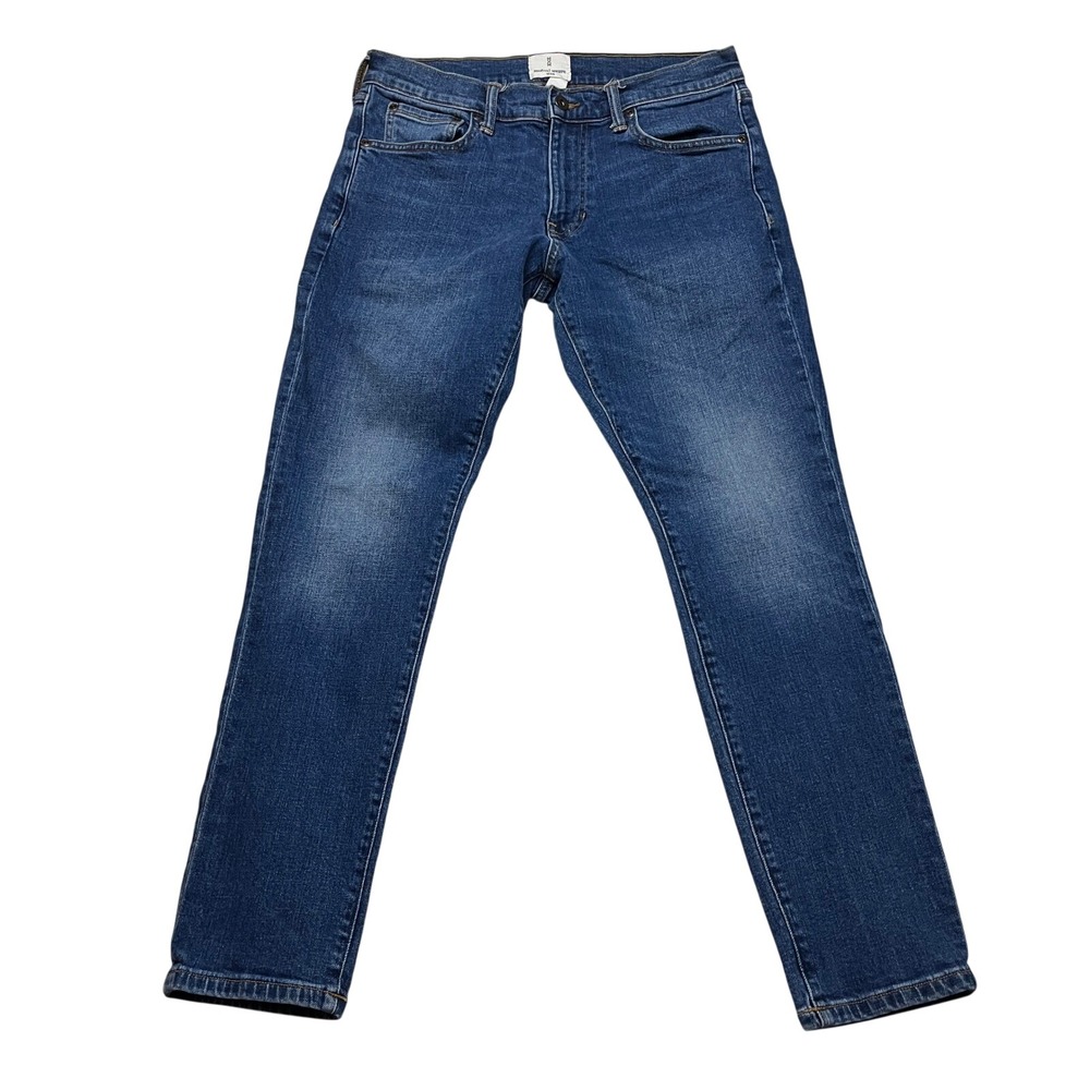 Mutual Weave Jeans‎ Mens 33x30 Blue The Slim Medium Wash Stretch Denim 76585-9